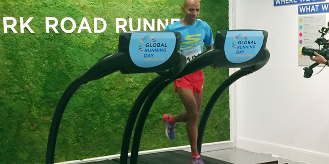 Most people in a treadmill relay