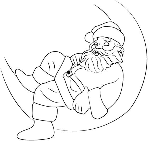 Santa on Moon