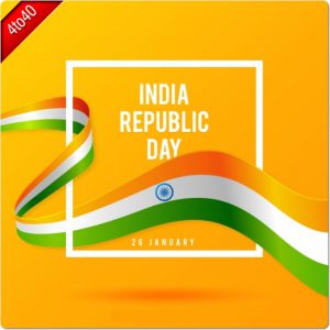 Flat India Republic day greeting