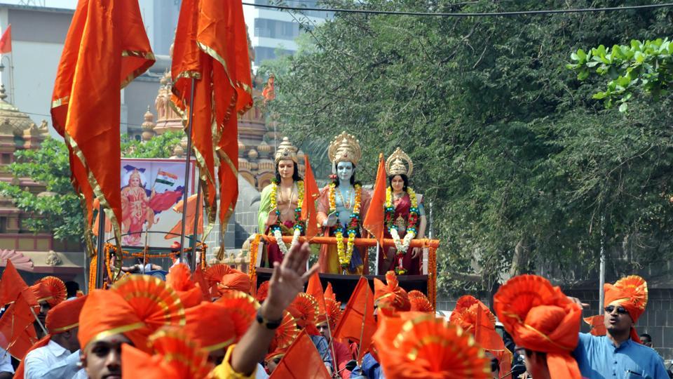 The Gudi Padwa procession organised by Hindu navavarsh swagat samiti on Sinhgad road in Pune, was a grand affair