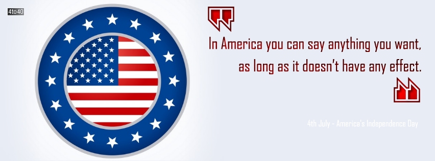 4th July Facebook Cover With Quote