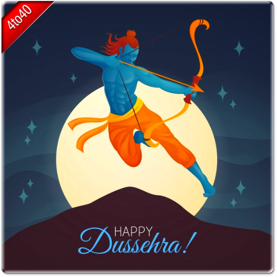 Creative Dussehra greeting card