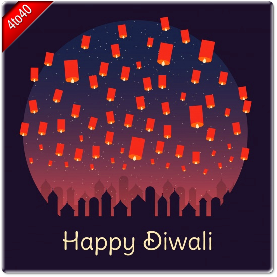 Diwali Lanterns in the sky