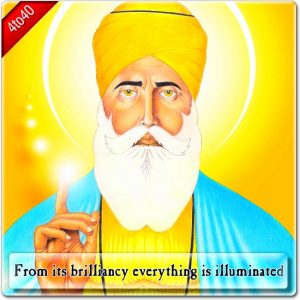 Guru Nanak Dev Ji Greeting Card With Quotation
