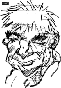 Baba Amte freehand sketch