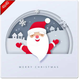 Laughing Santa Christmas Greeting Card