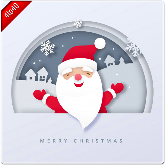 Laughing Santa Christmas Greeting Card