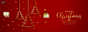 Merry Christmas Happy New Year FB Cover