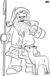 Santa Claus With Deer