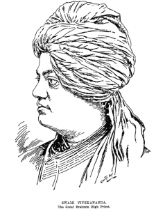 Swami Vivekananda Sketch Printed in Baltimore Newspaper