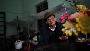 Tran Huu Hoa, 80, sitting in his room at the Van Mon Leprosy hospice compound. Hoa was scared, desperate and on the verge of suicide after his leprosy diagnosis in 1958, fearing he’d never work or marry in an age when lepers were completely shunned from Vietnamese society.