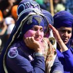 Nihang Sikhs participate in the Hola Mohalla celebration at the holy city of Anandpur Sahib on March 22, 2019