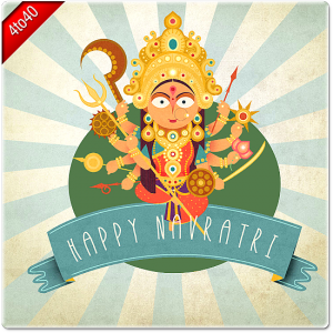 Durga Mata Navratri Digital Greeting Card