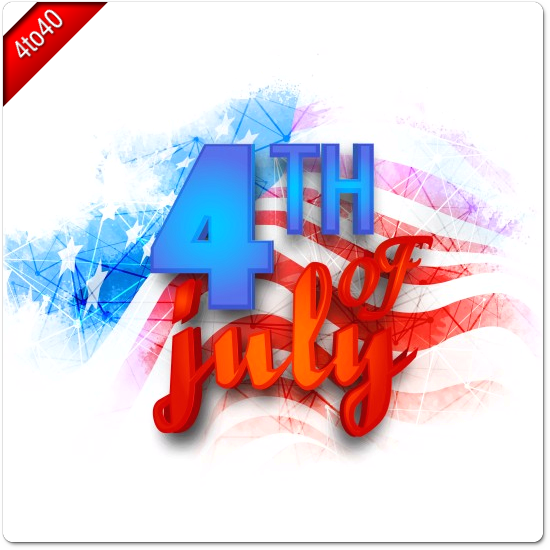 4th july text abstract usa flag background american independence day celebration