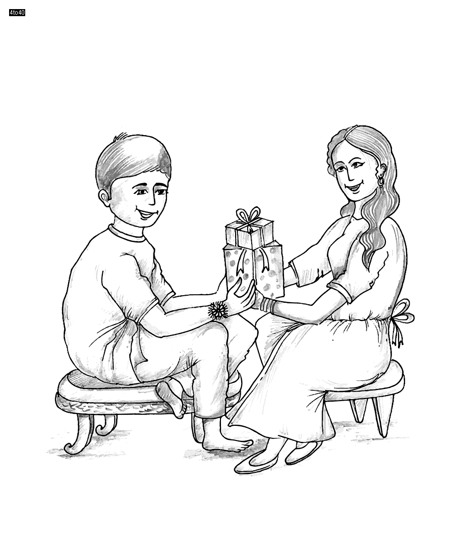 Hand Draw Happy Raksha Bandhan Sister Stock Vector (Royalty Free)  2177206233 | Shutterstock
