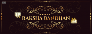 Decorative Golden Raksha Bandhan Festival Banner