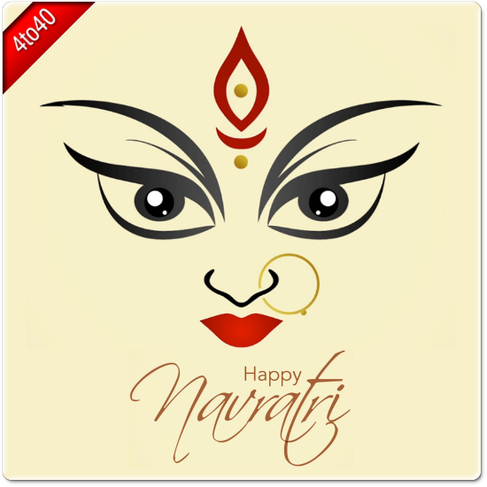 Maa Durga Navratri Festival Digital Greeting Card