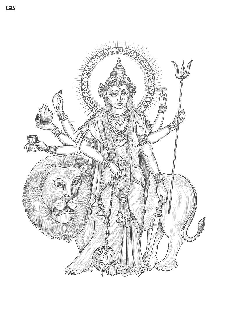 Beautiful Happy Navratri Illustration