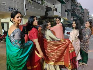 Cosy Housing Society, Sector 9, Rohini, New Delhi residents celebrating Karwa Cauth Shubha Seth, Shally Tuli, Manpreet Malik and others (October - 2019)