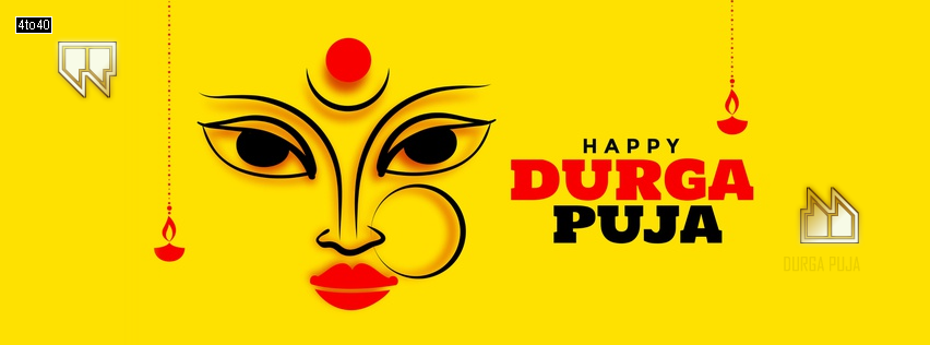 Happy Navratri Durga Pooja Festival Banner