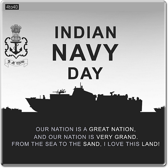 Indian Navy Day Greeting Card