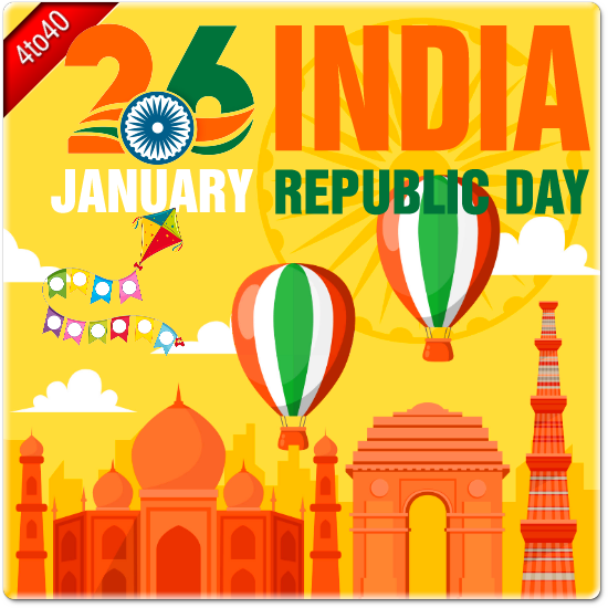 26 January India Republic Day Greeting Card