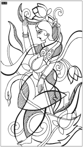 Maa Saraswati Invitation Card Image