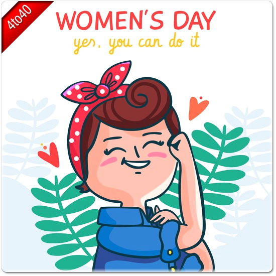 Yes - You Can Do It. Women's Day Greeting Card
