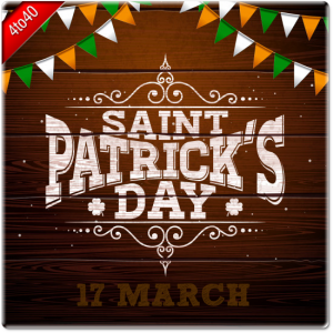 Saint Patrick's Day design with national color flag