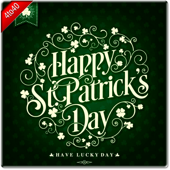 St. Patrick's Day Background Design Greeting Card