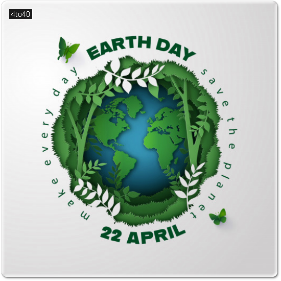 Earth day concept digital greeting card