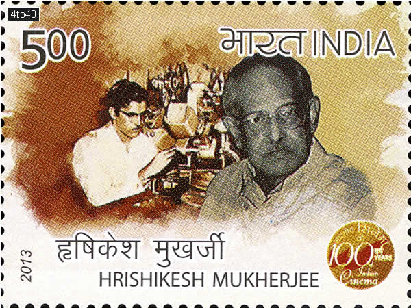 Hrishikesh Mukherjee on a 2013 stamp of India