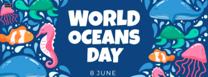 World Oceans Day Vector Image Facebook Cover