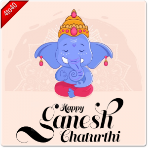 Hand Drawn Ganesh Chaturthi Greeting Card