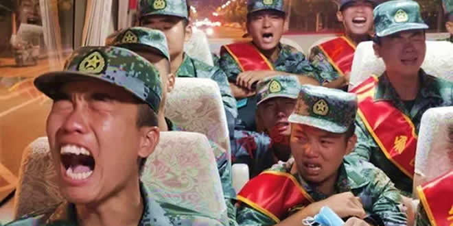 Chinese Soldiers Crying As They Head To LAC