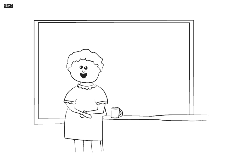 Learn to draw a female class teacher