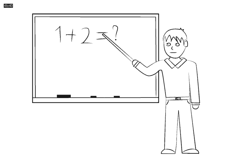 Learn to draw a maths teacher