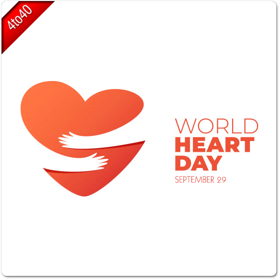 World heart day, hands hugging heart symbol Premium Greeting Card