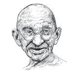 Mahatma Gandhi Portrait Drawing