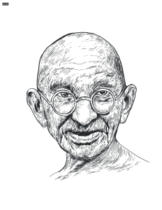 Mahatma Gandhi Portrait Drawing
