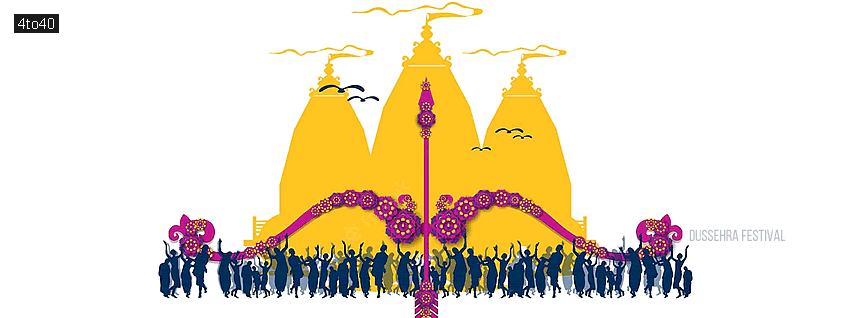 Happy Dussehra festival of India FB Cover For Hindu Devotees