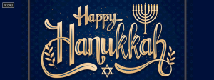 Hanukkah Facebook Cover with designer text lettering