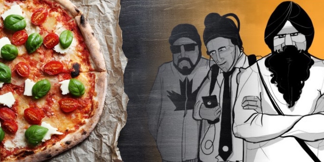 किसान आंदोलन पिज्जा पार्टी: Canadian Cheese & Halal Meat with Naxal Red Pepper Flakes