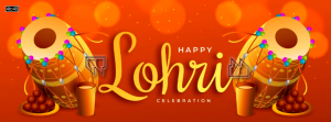 Realistic Lohri Banner Template