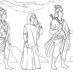 Rama, along with his younger brother Lakshmana and wife Sita, exiled to the forest