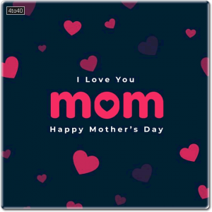 Happy mothers day hearts card design