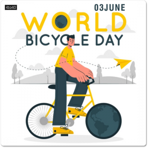 World Bicycle Day Greeting Card