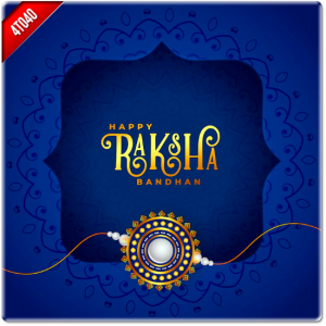 Greeting card of raksha bandhan with realistic rakhi design