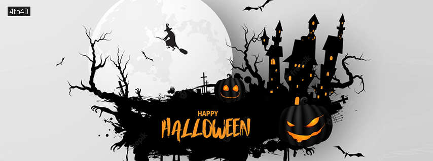 Halloween party Facebook poster