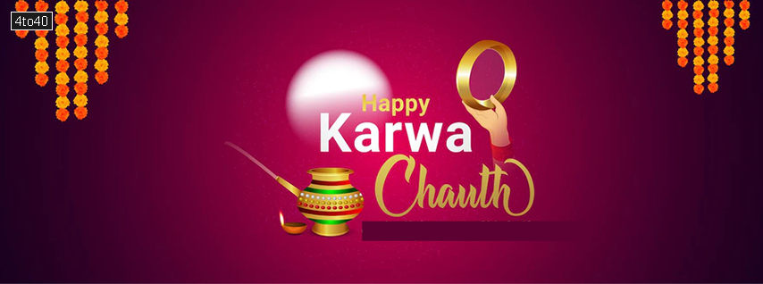Happy Karwa Chauth celebration Facebook banner